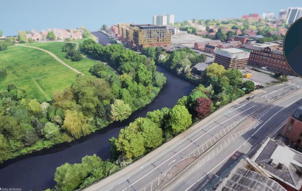 Georeferenced 3D city tiles of the River Irwell corridor, Manchester